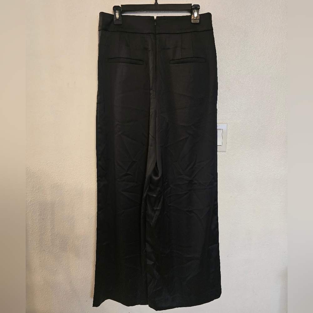 Banana Republic Wide Leg Pleated Silky Pants Size 10 - Picture 12 of 13